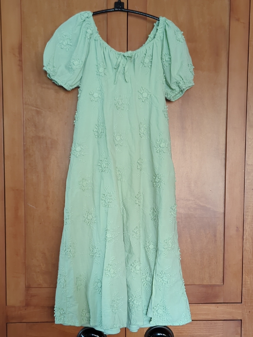 GB girls Mint Green Puff-Sleeve Maxi Dress Medium (8-10)